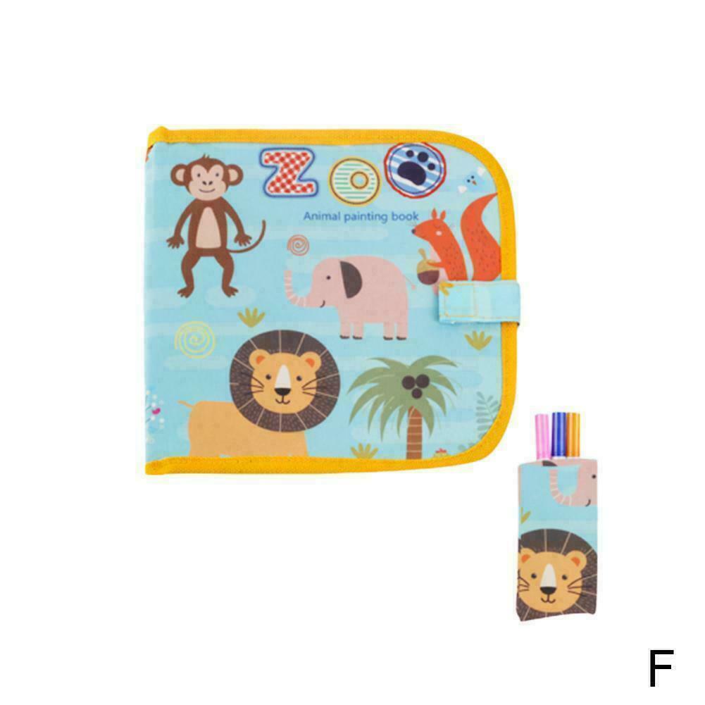 Planche à dessin Portable 3 couleurs | Set pour enfants Graffiti doux, dessin Animal effaçable, livre d'images, bricolage livres de dessin: 6