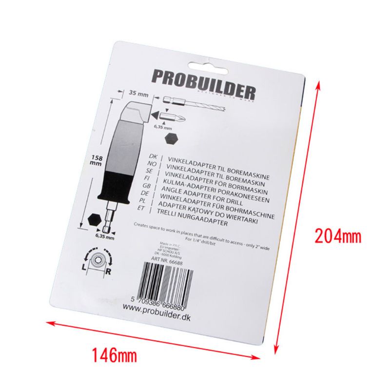 90 Degree Right Angle Drill Chuck Universal Bit Driver Corner Electric Power Cordless Adapter Screwdriver