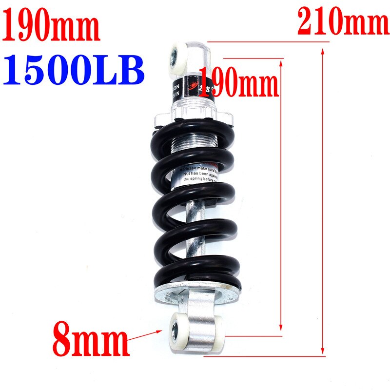 100MM 125MM 150MM 180MM 190MM 200MM rear suspension shock for 47cc 49CC super Minimoto ATV electric scooter mini Pocket Bike: Red