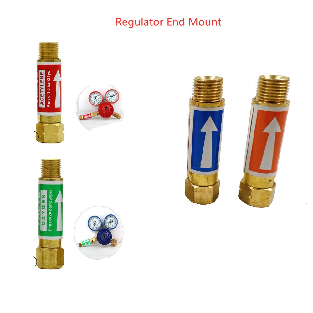 Flashback Arrestor Oxygen Acetylene/Fuel Safety Valve Flame Buster 9/16" M16x1.5 BSP 3/8" Torch End Mount Welding/Cutting Torch