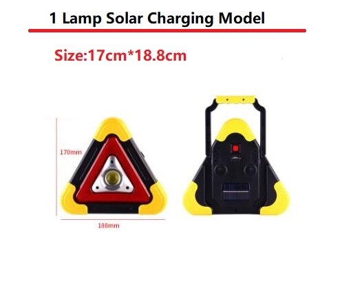 Road Traffic LED Warning Lights Car Block Parking LED Tripod Luminous Flashing Safety Sign: Mini Rechargeable