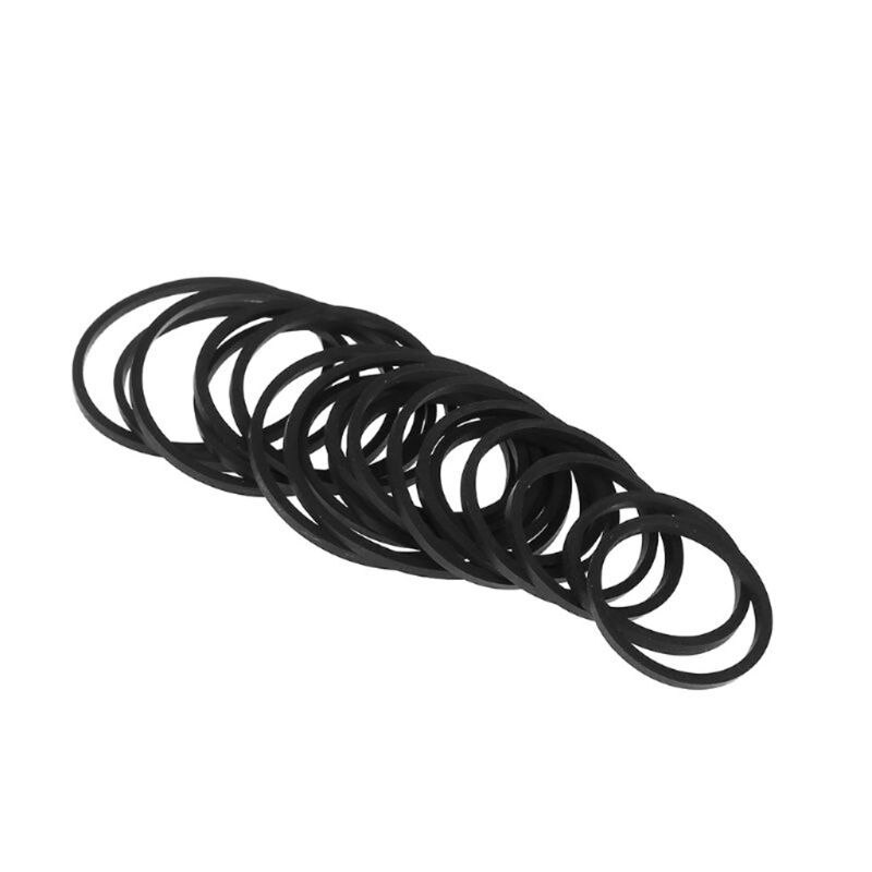 20Pcs Universal 25-135mm Mix Cassette Tape Machine Belt Assorted Square Common Belt for Recorders Walkman DVD Drive
