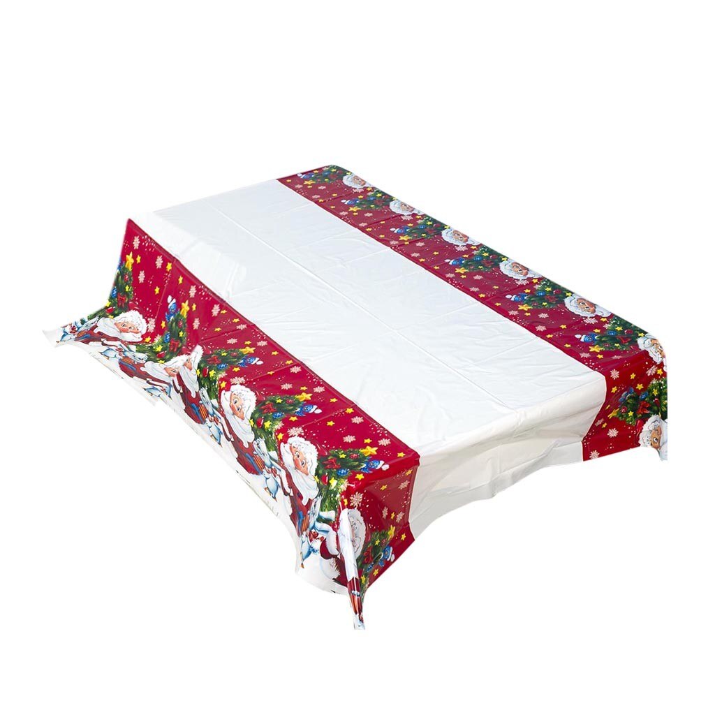 Ew Kerstversiering Pvc Tafelkleed 180*110 Cm Kerst Tafel Waterdicht Kerst Decoraties Voor Home #15