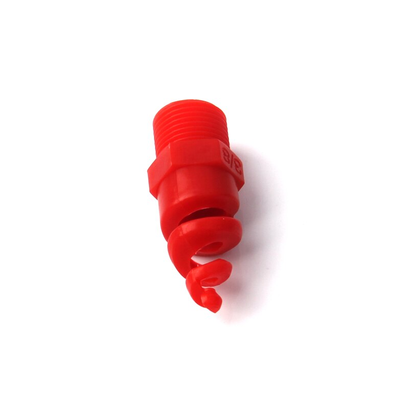 1-100pcs 3/8 Inch Male Thread Plastic Spiral Nozzle Red Atomizating Sprinkler for Garden Irrigation Spiral Cone Nozzle