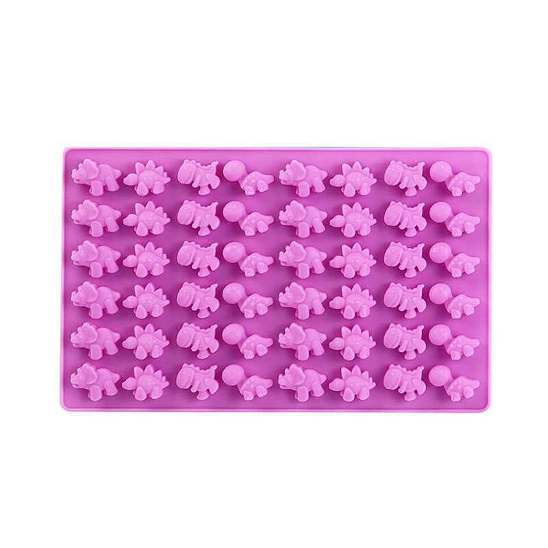 48er kleiner Dinosaurier, Silikon-Kuchenform, Schokoladenform, Einsatz, Kerze, Flip, Zucker, Tropf, Keksform, Küchen-Backwerkzeug: violet