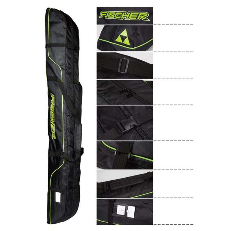 Skis-Paquete de palos para botas de nieve, bolsa de mano de hombro para casco, portátil, para snowboard doble, funda Oxford impermeable, 165cm, 175cm
