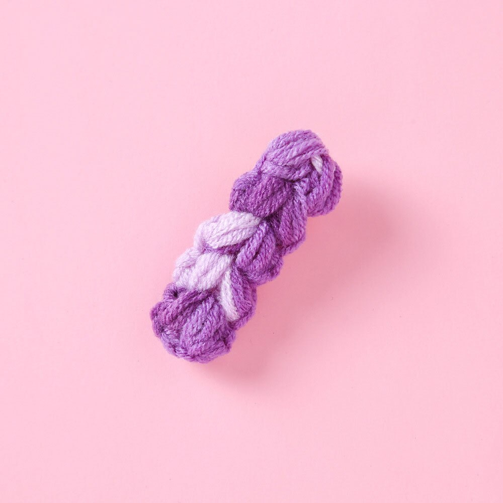 Cute Fabric Children's Hair Accessories Solid Color Wool Sunflower Hairpin Girls Word Clip Ponytail Clip Side Clip: LH073-07