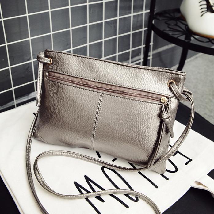 Women's Clutch Bag Simple Black Leather Crossbody Bags Enveloped Shaped Small Messenger Shoulder Bags Big Female Bag #YJ