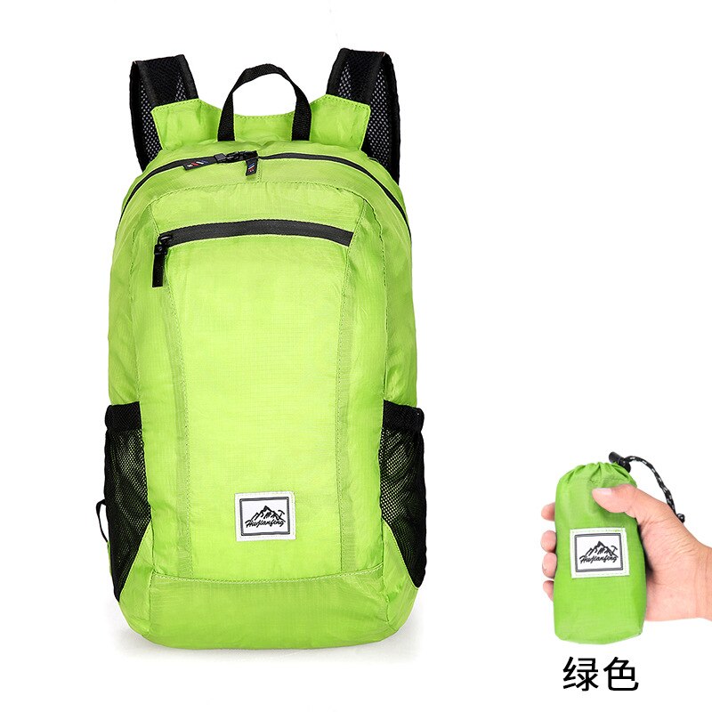 20L Lightweight Portable Foldable Backpack Waterproof Backpack Folding Bag Ultralight Outdoor Pack for Women Men Travel Hiking: Green-20L