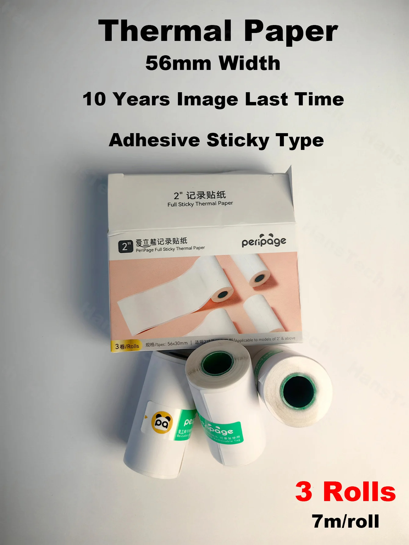 Thermal Paper Peripage Self-Adhesive Printable Sticker Label Papers Clear Print For Poooli Papeang Printer For Phone Photo Papie: SKY BLUE