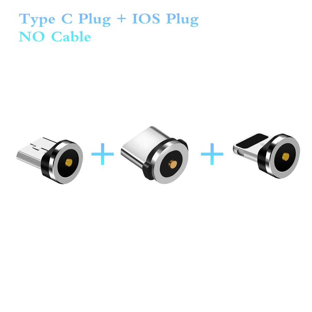 Magnetische Ladung Kabel Stecker Mikro USB Typ C 8 Stift beleuchtung Adapter USB Stecker (Nur Magnetische Stecker) für Runde kopf Magnetische Stecker: 3 Stck Stecker