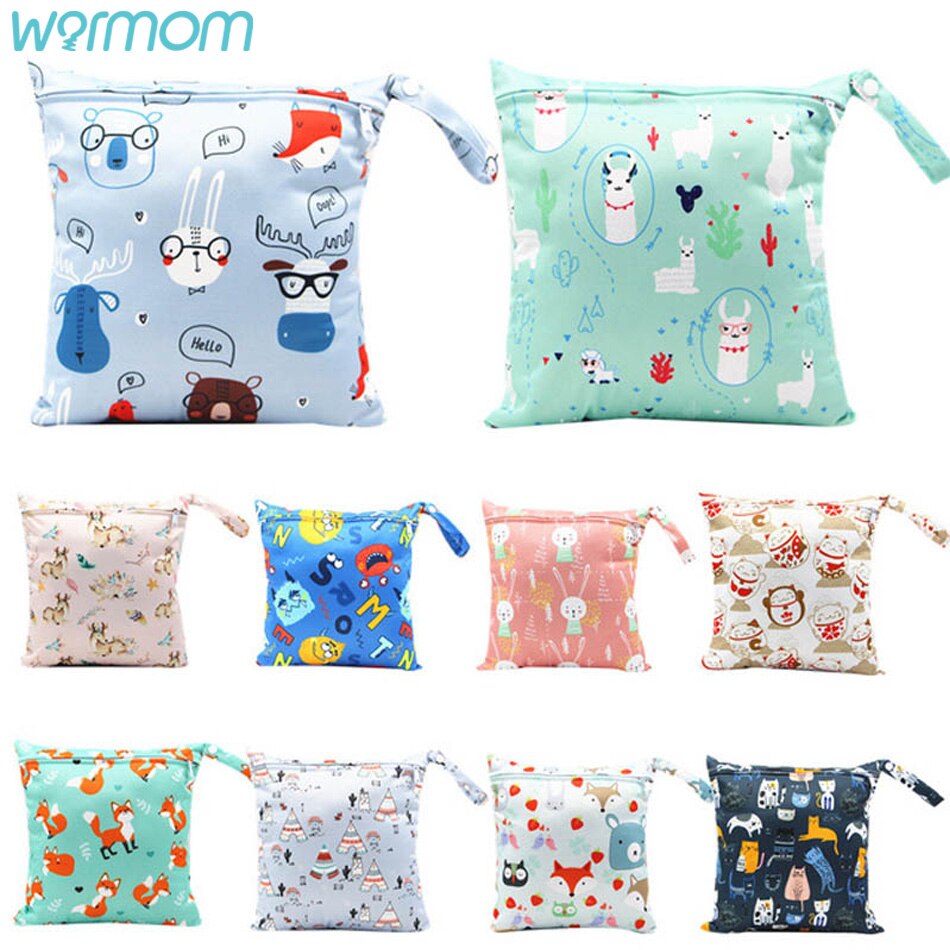 Warmom Mutter Windel Tasche für Baby Mehrweg Tuch Windel nass Tasche Kleinkind Tragbare Wasserdichte Kinderwagen Trockenen Eimer Tasche 28*30cm
