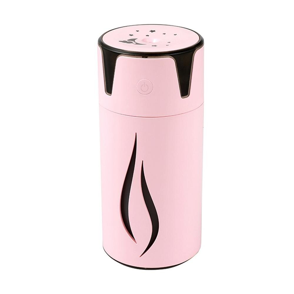 4 Types Humidifier Ultrasonic Whisper-quiet Operation Aroma Diffuser with LED Light Mini Deck Car Air Humidifier Mist Maker: Type C pink