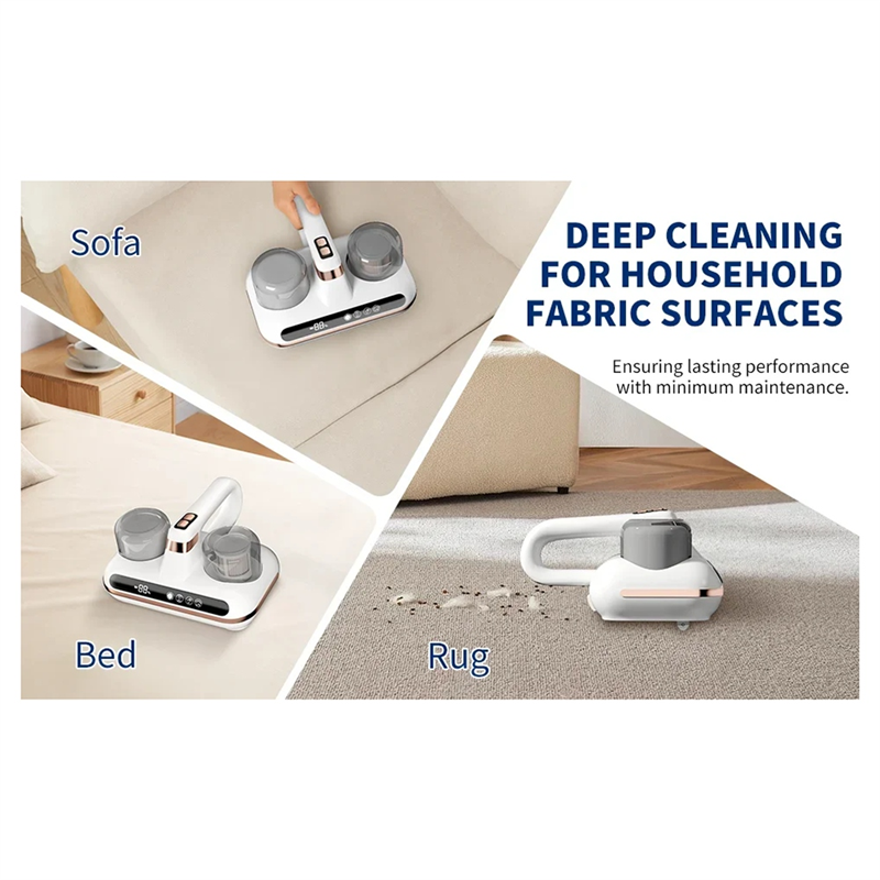 T97C-UV eliminador de ácaros, aspirador de colchón, limpiador de mano inalámbrico, potente succión para limpiar almohadas de cama, ropa y sofá