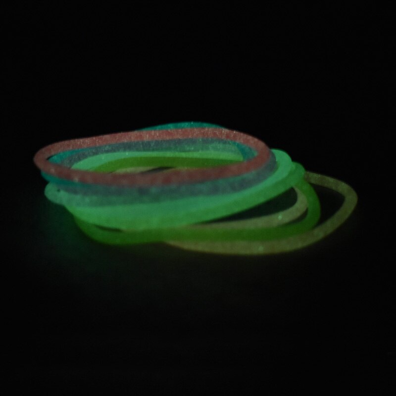 10pcs braccialetti fluorescenti di bagliore notturno in Silicone gommoso per le donne ragazze braccialetto di gomma braccialetto elastico Hairband Scrunchie regali
