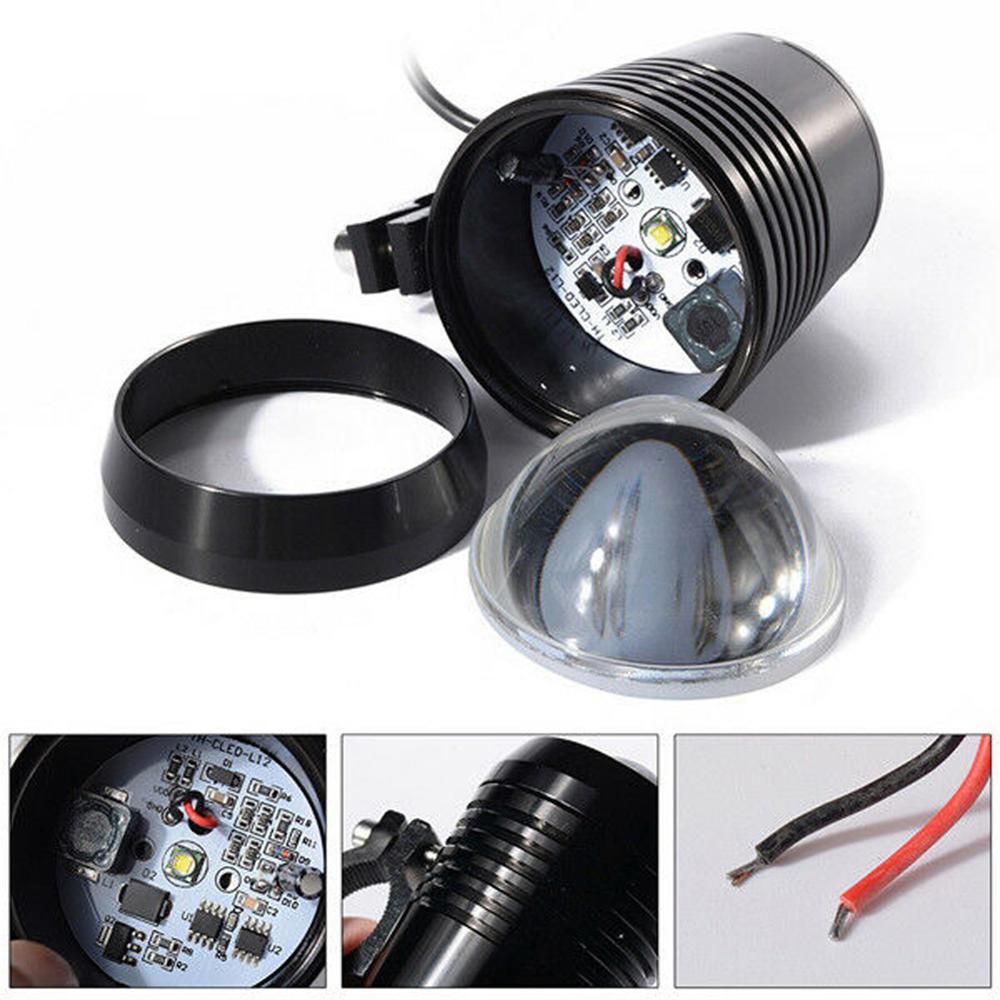 2pcs Bright Headlight Motorcycle Fog Lights LED Driving Spot Work Lamp Switch Universal E-bike Scooter Fog Spotlight Moto Lamp