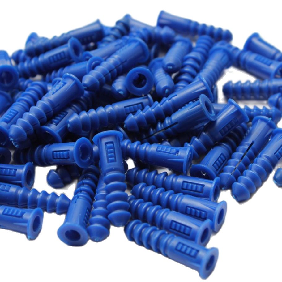Drywall Plastic Ribbed Anchor Wall Plastic Expansion Pipe Wall Plug 150pcs 6.4x30mm