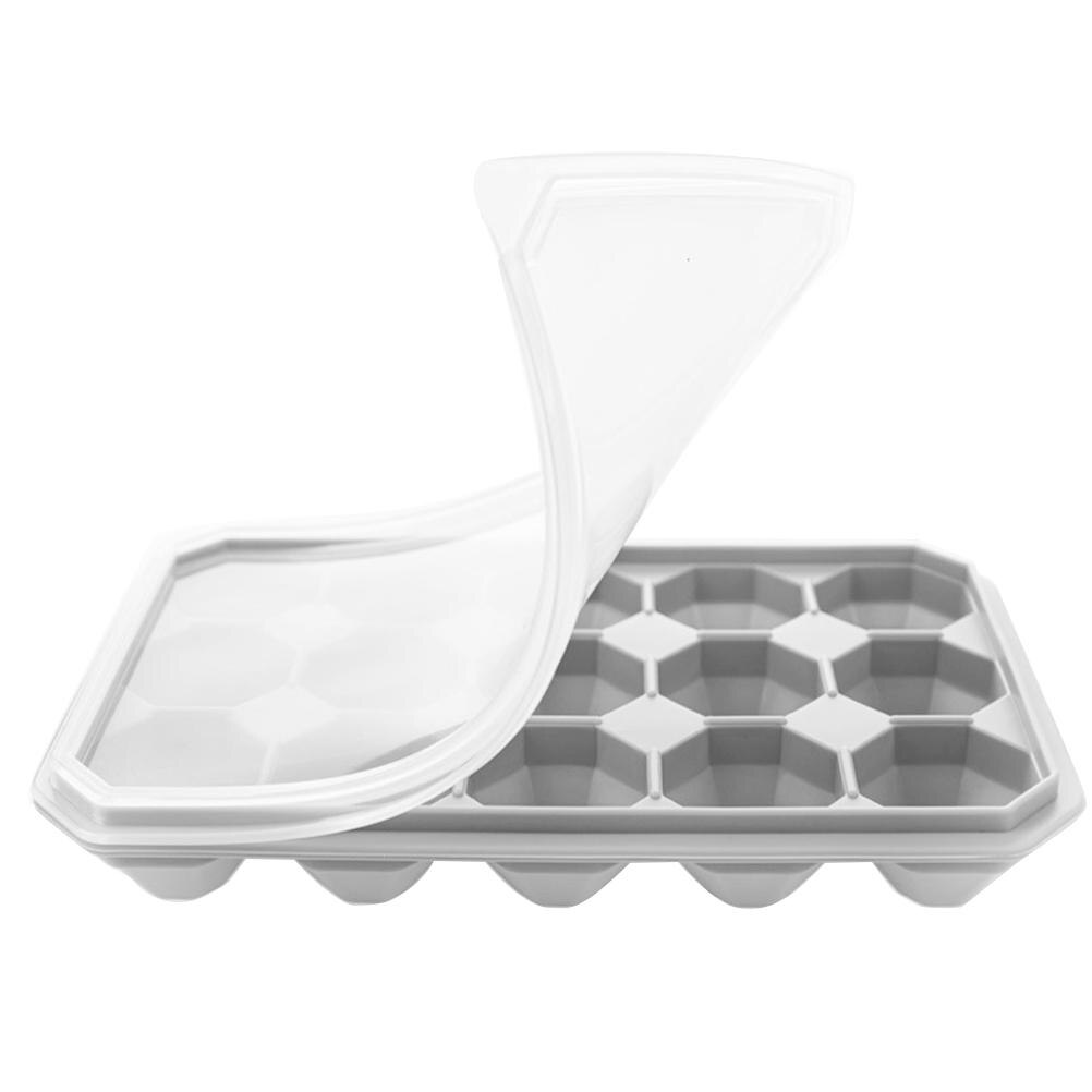15 Lattice Diamond Ice Tray Cube Mold Whiskey Maker Ice Cream Molds Form Chocolate Mold For Party Bar Ice Mold Silicone Ice Cube: gray