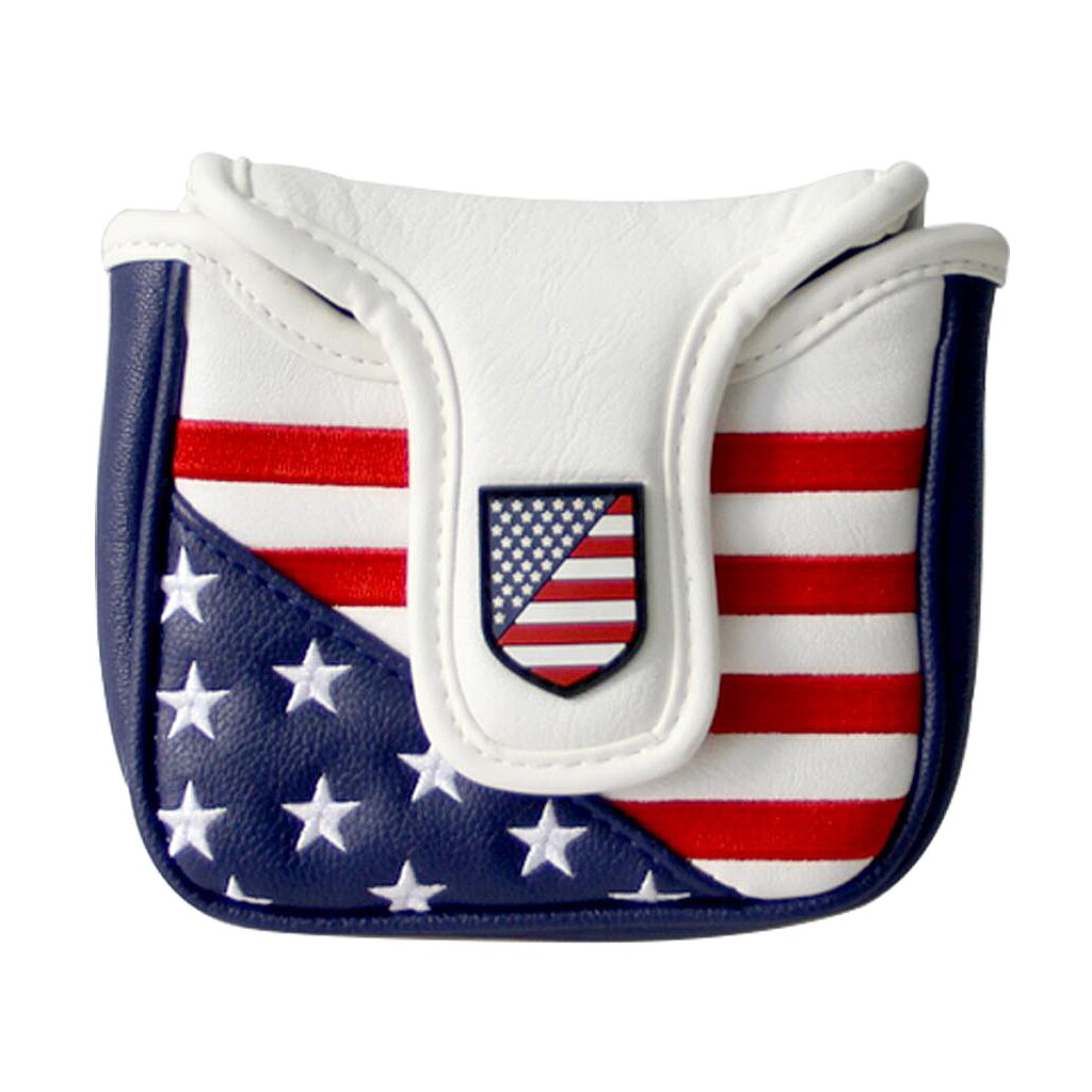 USA Golf Mallet Putter Cover Headcover Magnetic Golf Head Covers Headcovers Club Protective Equipment