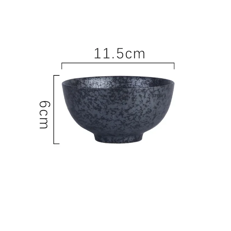 Ciotola di riso per uso domestico in ceramica da 4.5 pollici ristorante retrò giapponese stoviglie per la casa che mangiano piatti ciotola per zuppa
