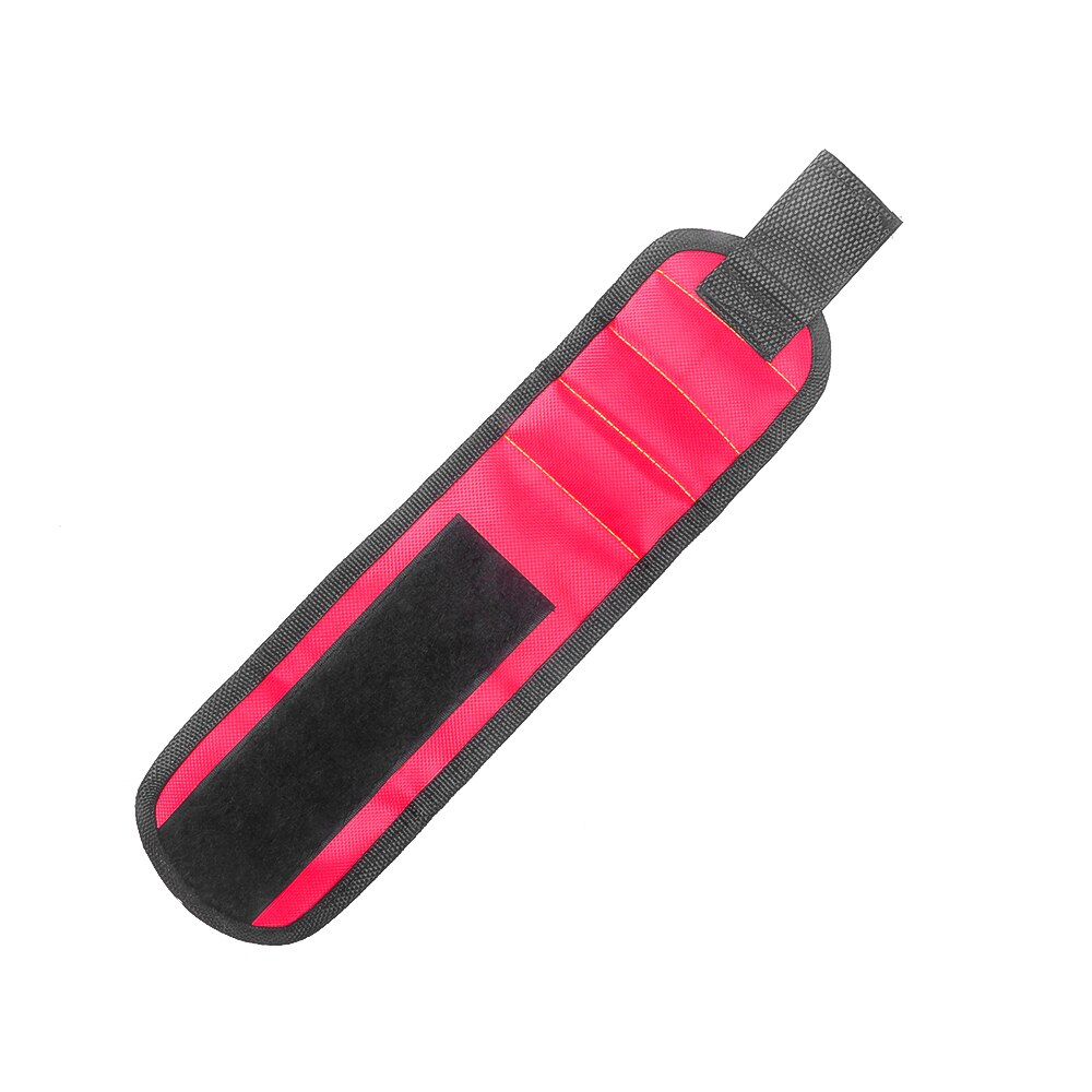 Muñequera magnética portátil, bolsa de herramientas con 3 imanes para electricista, soporte para herramientas de muñeca, tornillos, brocas, pulsera para herramienta de reparación: Red