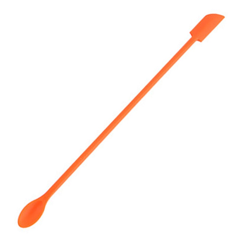 Spatule à confiture allongée en Silicone, grattoir à Double tête, bouteille cosmétique, spatule à Sauce aux fruits, accessoires d&#39;ustensiles de cuisine: Orange L