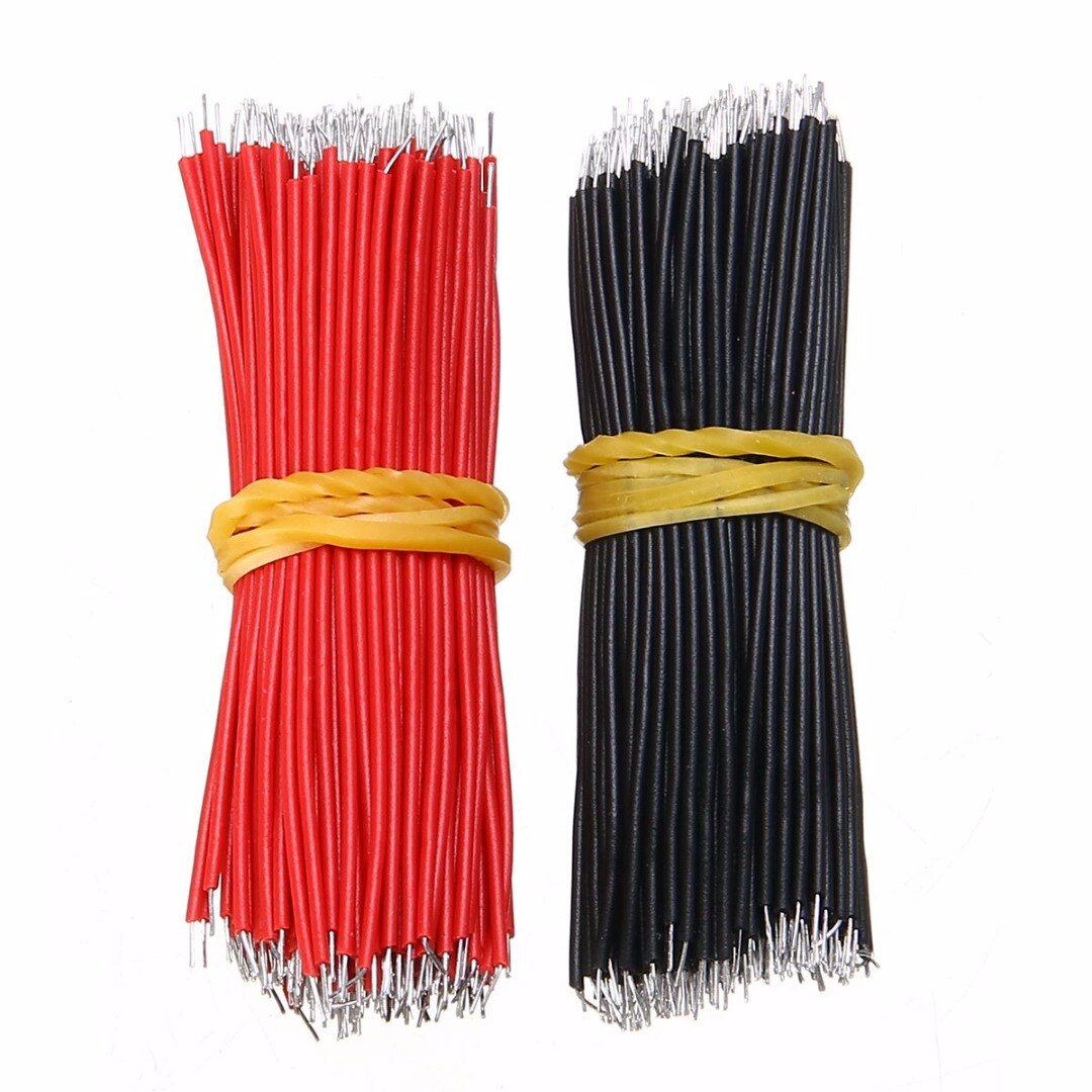 400pcs Breadboard Jumper Cable Wire Set Tin-Plated 6cm Length Black and Red For Arduino