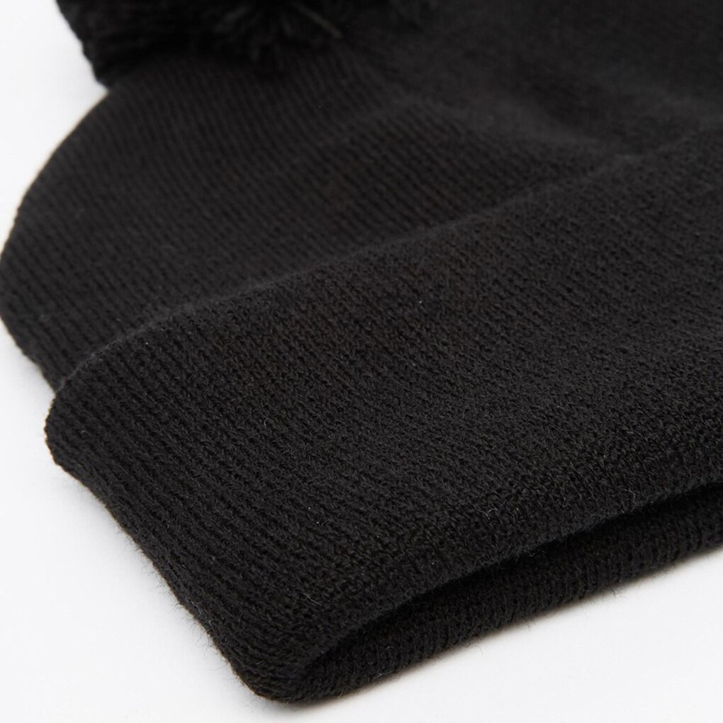 Vrouwen Man Casual Breien Warm Hoeden Winter Skull Caps Met Haar Bal 2 Kleuren