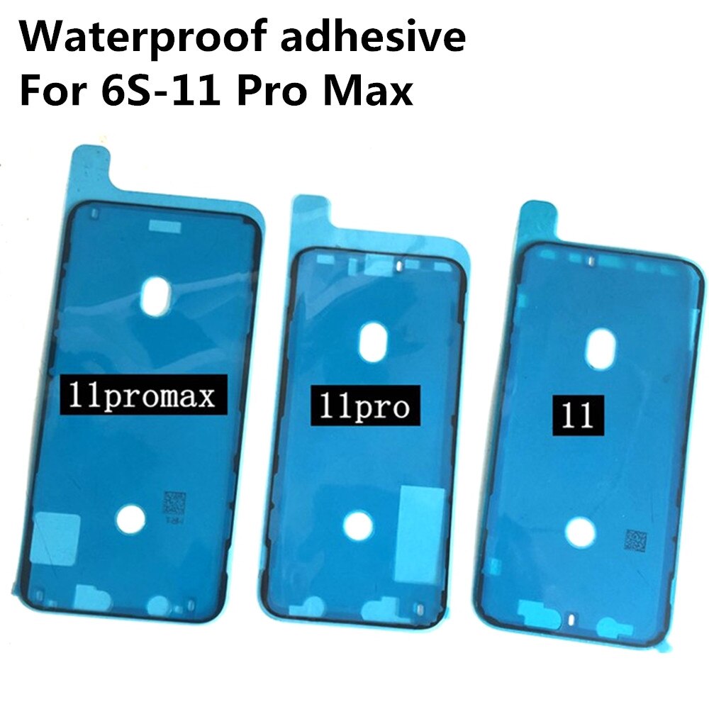 Pegatina impermeable superior para iPhone, 6S, 7, 8, 11 Pro Plus, X, XS, MAX, XSM, XR, marco de pantalla LCD, cinta adhesiva de sellado de bisel, 3M, 10 Uds.
