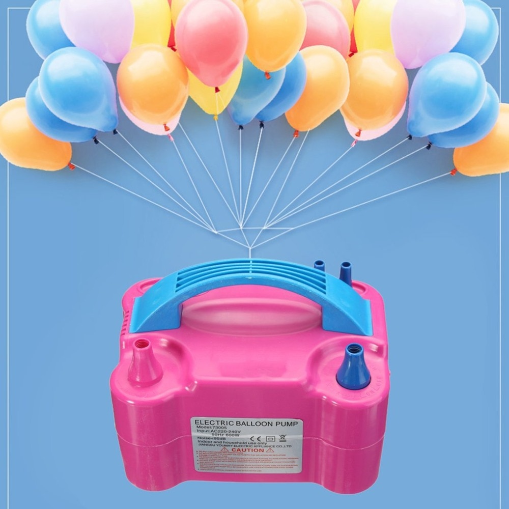 220V Double Hole AC Inflatable Electric Air Balloon Pump Electric Balloon Inflator Pump Portable Air Blower