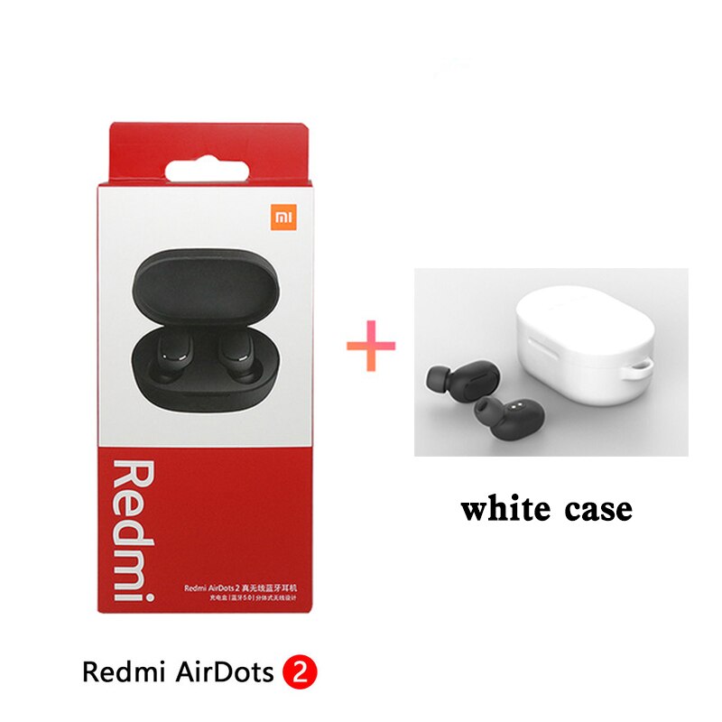 Xiaomi Redmi Airdots 2 Xiaomi Auricolari Pro 2 Tws Trasduttore Auricolare Senza Fili Bluetooth 5.0 Stereo Cuffie di Comandi Vocali Auto Link Con mic: white case