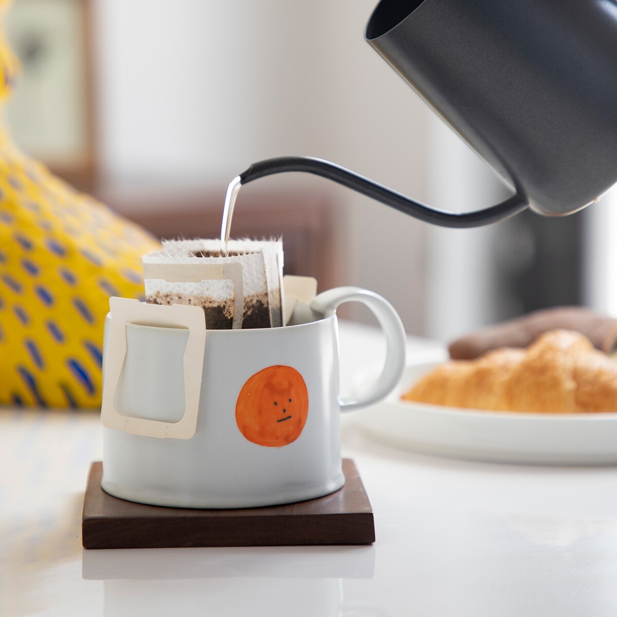 White Ceramic Coffee Cup and Saucer Set Nordic Style Coffee Cup Set Espresso Tazza Colazione Mug BD50CS