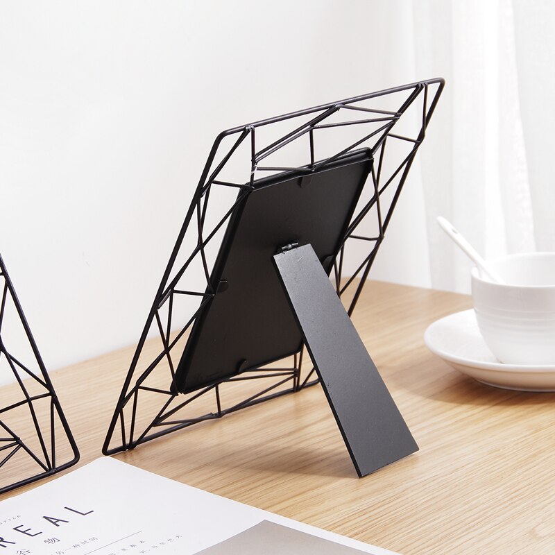 6 Inch iron photo frame hollow Picture Frame Display Stand holder Home Decoration Accessories birthday wedding party supplies