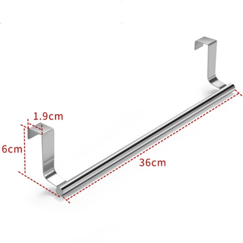 Door back towel rack double towel rack kitchen door hanging rack drying cloth rack free punching bathroom LB830911: L