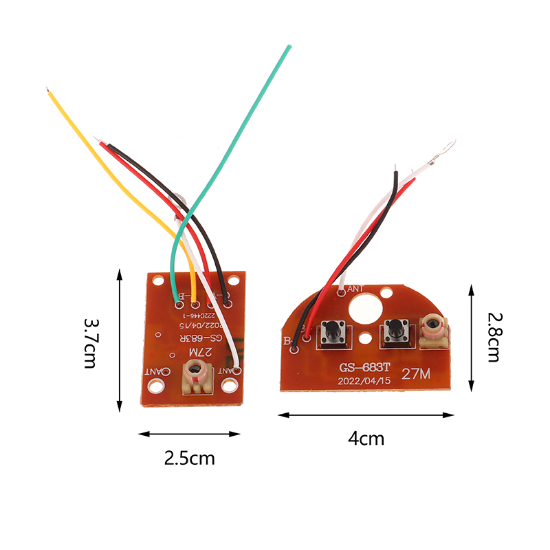 2CH RC Control remoto 27MHz circuito PCB transmisor y placa receptor sistema de Radio para coche camión juguete: Default Title
