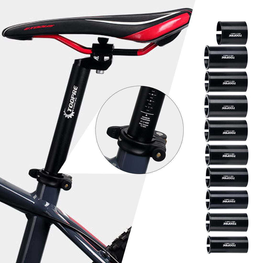 Fiets Post Tube Mouwen Mtb Bike Bericht Adapter Legering Zadelpen Buis Verminderen Turn Mouw Mountain Fiets Fietsen Onderdelen