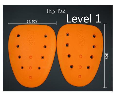 DSO giacca protettiva per la schiena da corsa per motociclista pantaloni inserto protezione anti-impatto equipaggiamento protettivo protezione per attrezzatura da motocross: 2 pezzi 107 hip pad