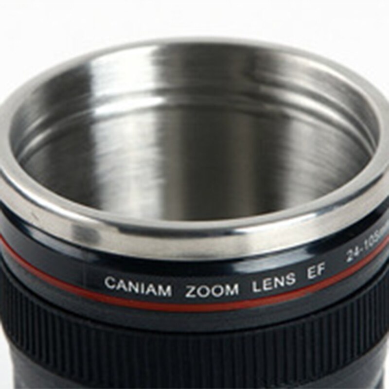 400Ml Stainless Steel Liner Camera Lens Mugs Coffee Tea Cup Mugs with Lid Novelty Thermocup Thermo Mug