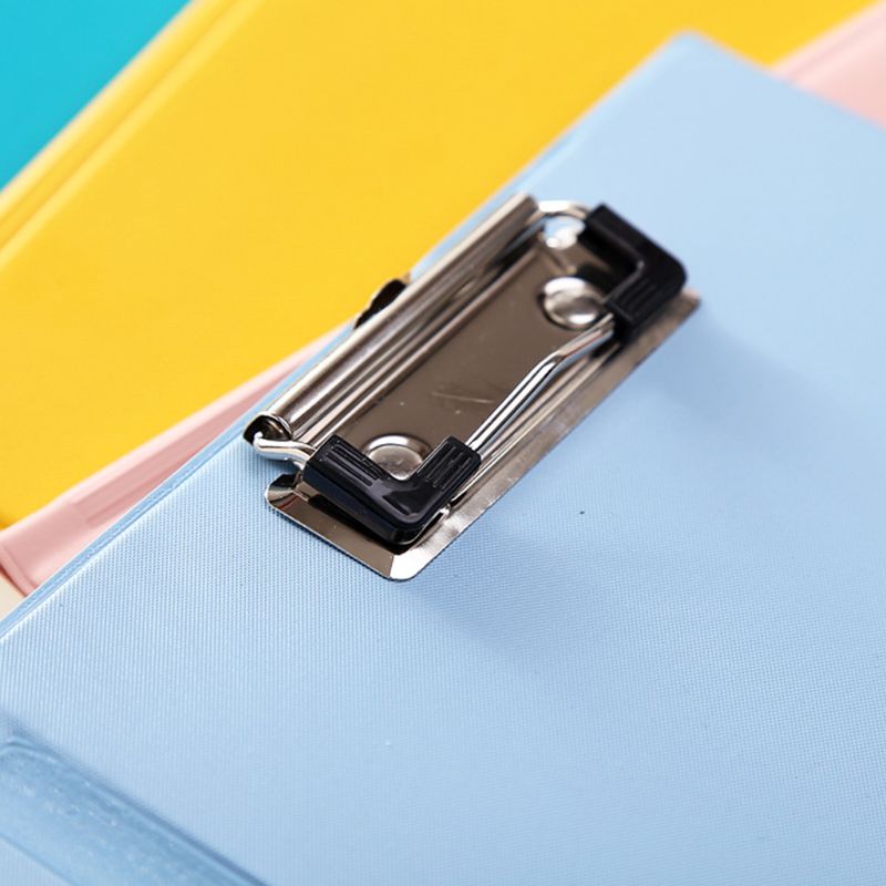 A5 Waterproof Clipboard Writing Pad File Folder Document Holder School Office Stationery Supply Random Color