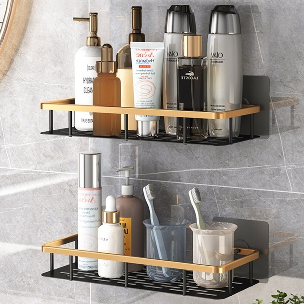 Bathroom Shelves No-drill Corner Shelf Shower Storage Rack Toilet Drain Rack Shampoo Holder Bathroom Accessories: Standard Set