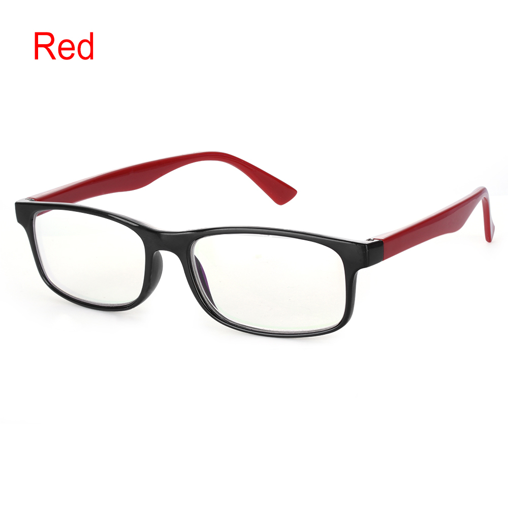 1pc blå lys briller anti blå stråler stråling blokerende briller mænd kvinder computer beskyttelsesbriller anti-uv  uv400 flade spejl briller: Rød