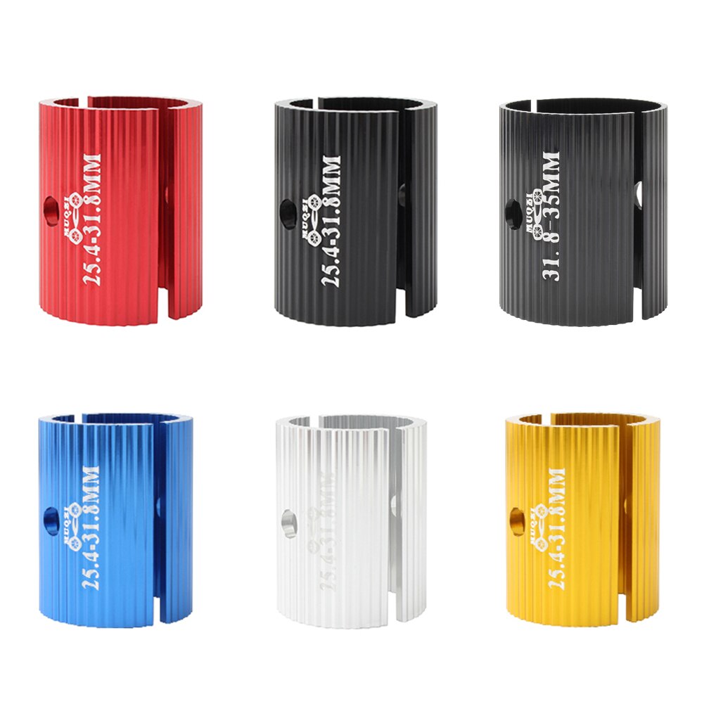 1 Pair Bike Handlebar Conversion Shim 25.4mm to 31.8mm/31.8mm to 35mm MTB Road Bicycle Handle Bar Bore Adjuster Adapter