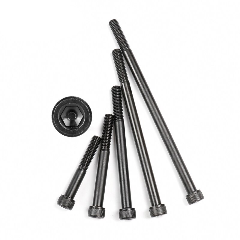 2pcs M12 Allen super long cup head screw lengthen hexagon socket screws knurled bolt 12.9 class 150/160/180/190mm length