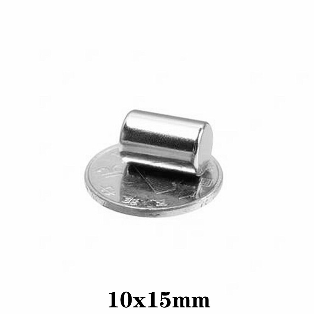 2/5/10/20/30/50 stk 10 x 15 mm neodym stærk magnet 10 mmx 15mm permanent rund magnet 10 x 15mm kraftige magnetiske magneter 10*15