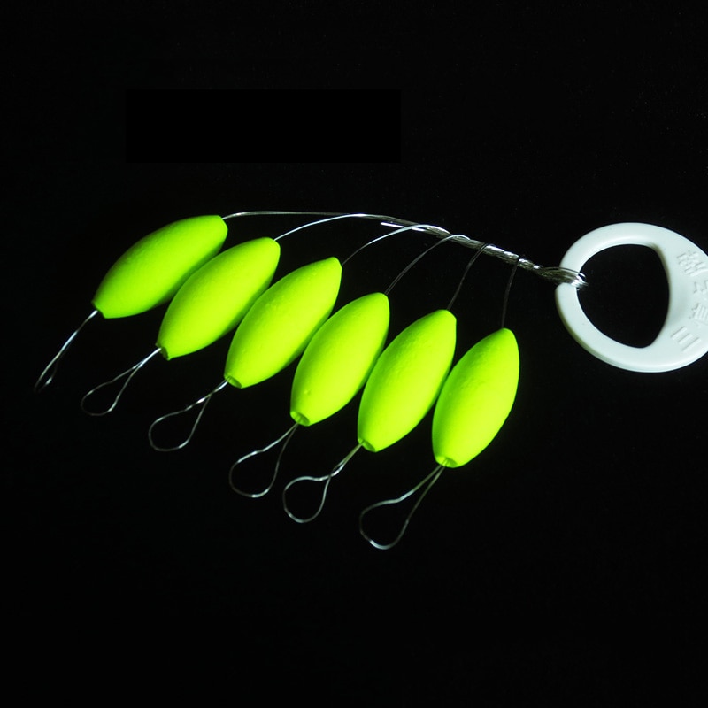5 Packungen/viel Fluoreszierende Mini Angeln schweben Sieben-sterne schweben Oval Raum Bohne Schwimmer Karpfen Angeln zubehör B189