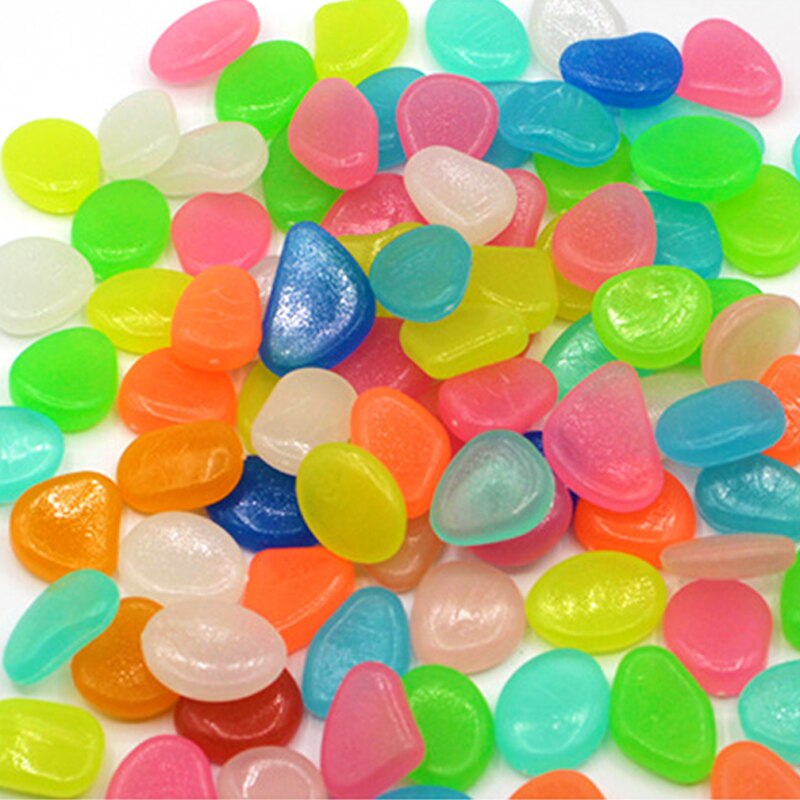 100 stuks lichtgevende kiezels voor in de tuin, lichtgevende stenen, stenen voor looppaden, tuinpaden, patio's, gazons, tuindecoratie, lichtgevende stenen