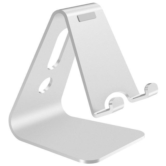 Vogek praktisch Halfter Stehen Aluminium Legierung Metall Tablette Ständer Universal- Halfter für iPhone X/8/7/ 6/5 Plus Samsung Telefon/ipad: Weiß