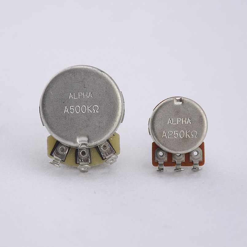 【Made in korea】potenciómetro de eje de latón alfa (POT) para bajo de guitarra eléctrica A250K/B250K/A500K/B500K