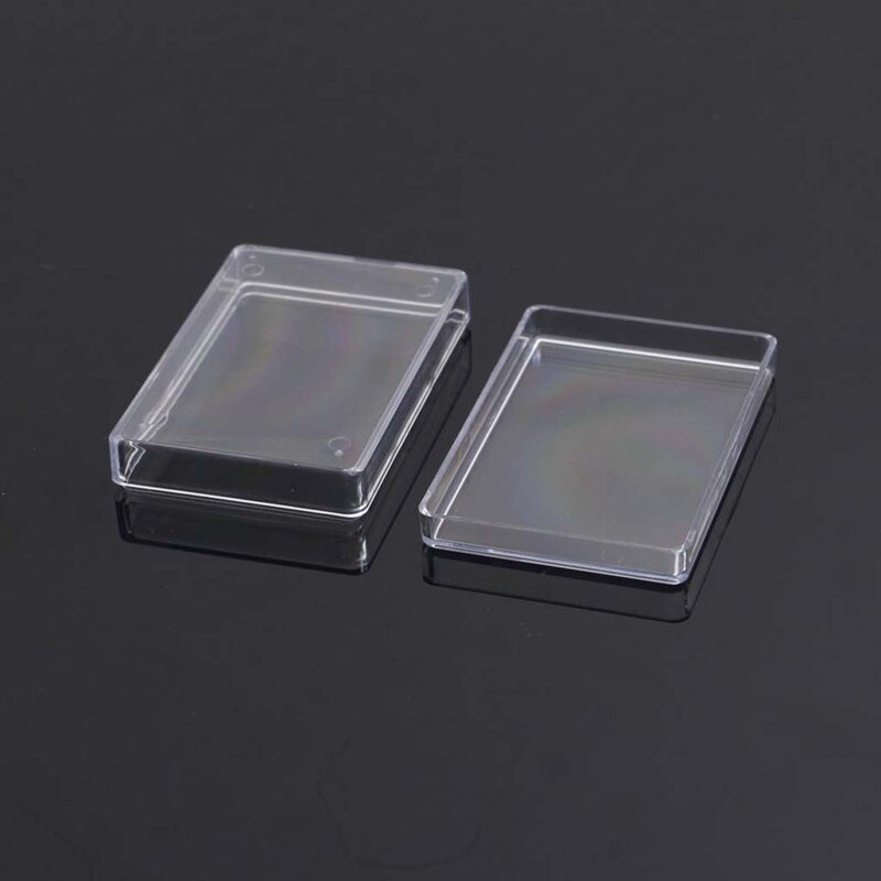 Rectangular Transparent Plastic Storage Case Playing Card Container Poker Cards Storage Box for Entertainment Venues