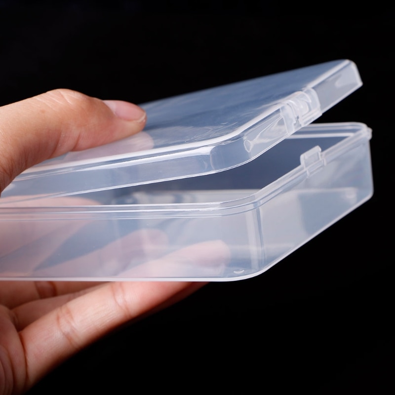Vierkante Plastic Transparante Opbergdoos Sieraden Kralen Container Vissen Tools Accessoires Doos Kleine Items Diversen Organizer Case